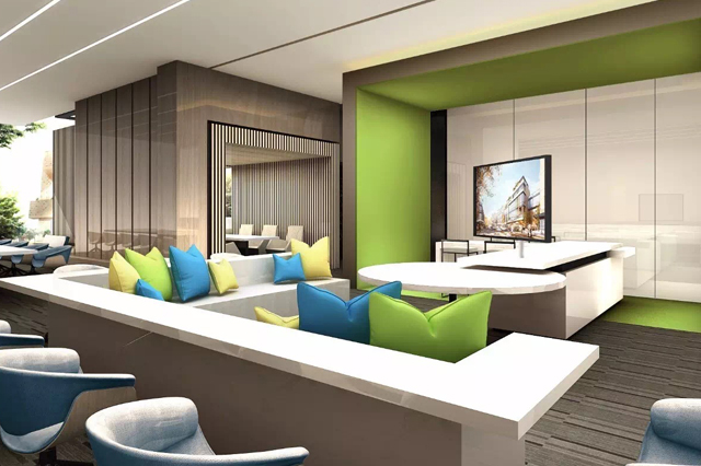 创新产业中心洽谈区办公室装修效果图